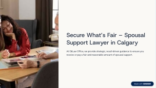 Secure What’s Fair – Spousal Support Lawyer in Calgary