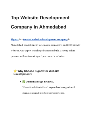Top Website Development Company in Ahmedabad