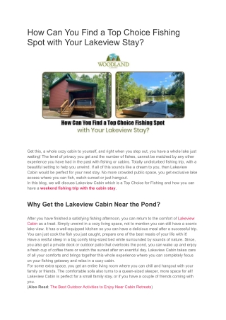 Private Lakeview Cabin Stay with Top Fishing Spot Access