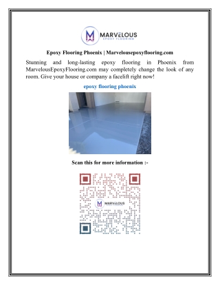 Epoxy Flooring Phoenix  Marvelousepoxyflooring