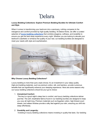 Luxury Bedding Collections: Premium Bedding Bundles for Timeless Comfort
