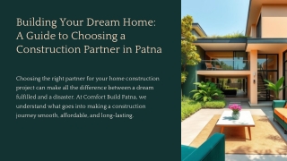 What to Look for in a Reliable Construction Company in Patna.