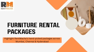 Flexible Furniture Rental Packages by RentMacha – Comfort Made Easy