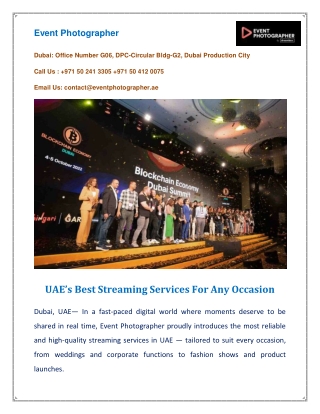 UAE’s Best Streaming Services For Any Occasion