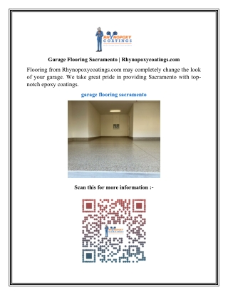 Garage Flooring Sacramento  Rhynopoxycoatings