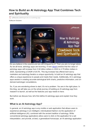 How to Build an AI Astrology App: Merging Stars with Smart Algorithms
