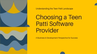 Choosing a Teen Patti Software Provider in USA: Development Insights