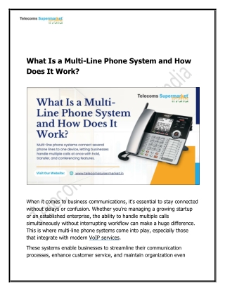 What Is a Multi-Line Phone System and How Does It Work