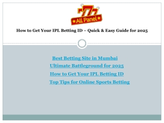 How to Get Your IPL Betting ID – Quick & Easy Guide for 2025