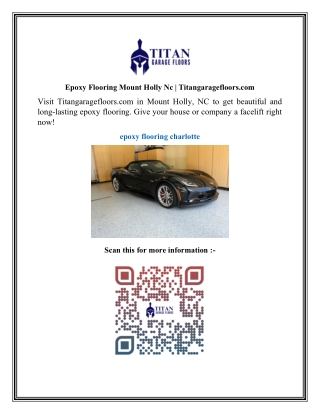 Epoxy Flooring Charlotte  Titangaragefloors