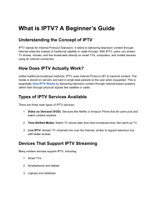 What is IPTV