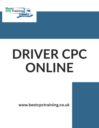 Online Driver CPC Courses – Quick & Certified