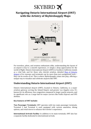 Navigating Ontario International Airport (ONT) with the Artistry of Skybirdsupply Maps
