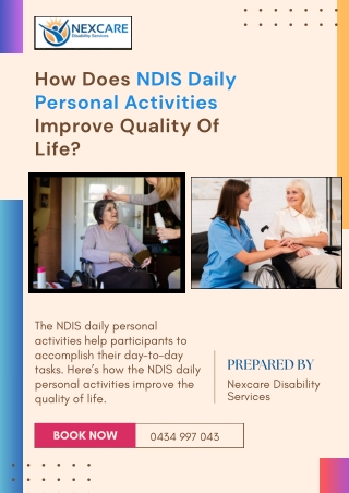 How Does NDIS Daily Personal Activities Improve Quality Of Life?