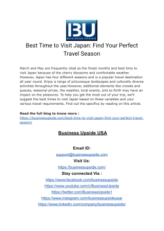 Best Time to Visit Japan_ Find Your Perfect Travel Season