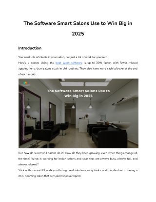 Smart Salon Software India Loves for Growth in 2025