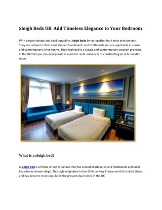 Sleigh Beds UK  Add Timeless Elegance to Your Bedroom (1)