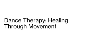 #DanceTherapy  #MovementTherapy  #ExpressiveArtsTherapy  #HealingThroughDance  #