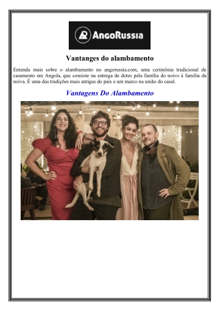 Vantanges do alambamento