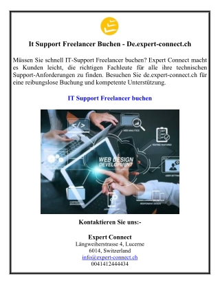 It Support Freelancer Buchen - De.expert-connect.ch