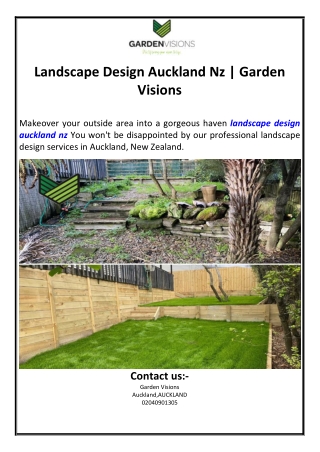 Landscape Design Auckland Nz | Garden Visions