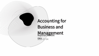 Accounting for Business and Management(1)