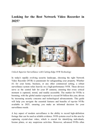 Elevator Video Systems