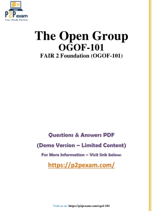 OGOF-101 exam Question and Answers pdf dumps