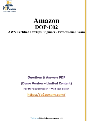 DOP-C02 exam Question and Answers pdf dumps