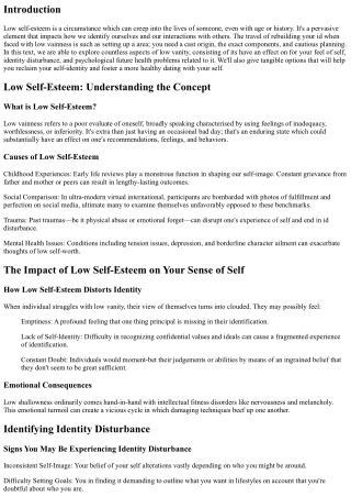 Low Self-Esteem: How to Rebuild Your Identity Brick by way of Brick