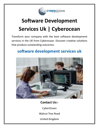 Software Development Services Uk