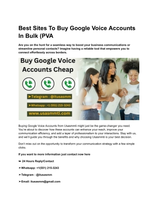Top 11 Sites to Buy Google Voice Accounts in This Time (1)