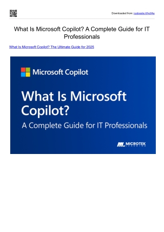 What Is Microsoft Copilot? A Complete Guide for IT Professionals