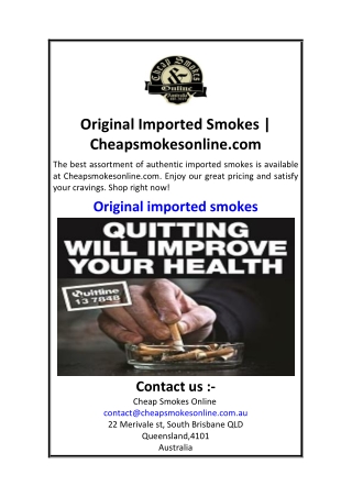 Original Imported Smokes  Cheapsmokesonline.com