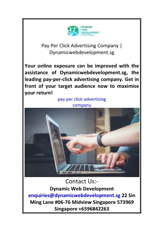 Pay Per Click Advertising Company  Dynamicwebdevelopment.sg