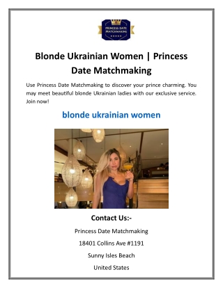 Blonde Ukrainian Women