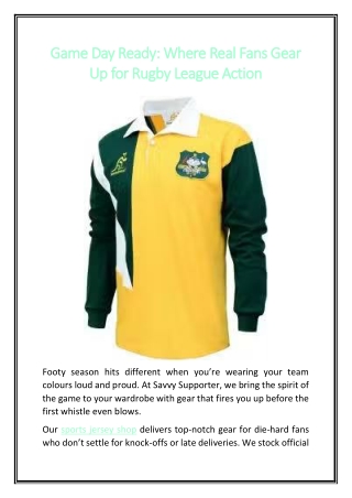 Game Day Ready Where Real Fans Gear Up for Rugby League Action