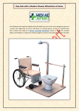 Stay Safe with a Modern Shower Wheelchair at Home