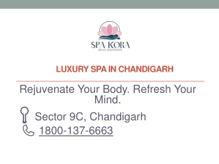 Luxury Spa in Chandigarh – Swedish, Thai & Deep Tissue Massage at Spa Kora