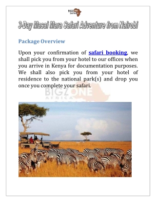 3-Day Masai Mara Safari Adventure from Nairobi-