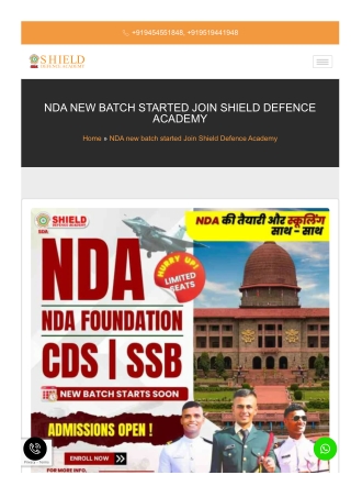 NDA coaching in Lucknow -  join shield defence academy