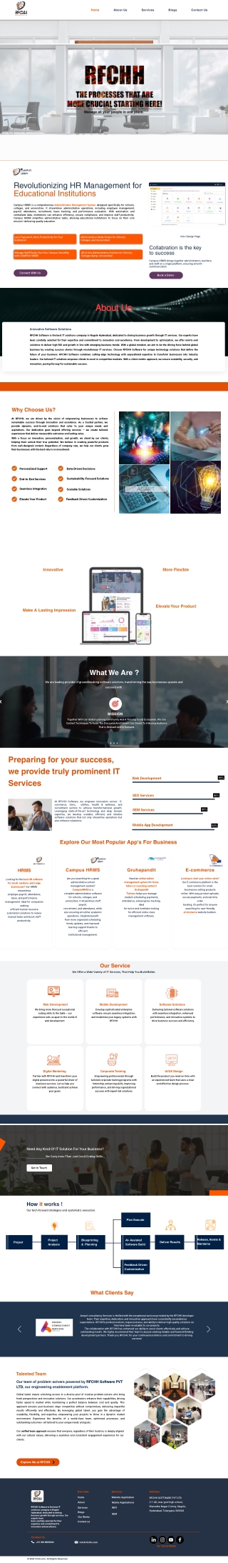 IT solutions in Hyderabad @RFCHH  software pvt ltd