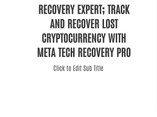 HIRE THE BEST BITCOIN RECOVERY EXPERT; TRACK AND RECOVER LOST CRYPTOCURRENCY WITH META TECH RECOVERY PRO