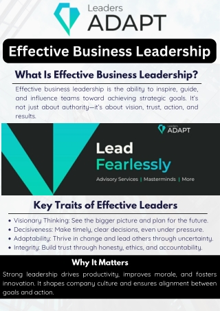 Effective Business Leadership