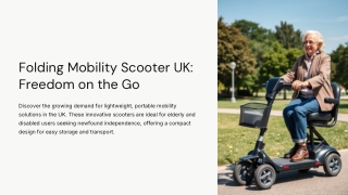 Reliable Automatic Folding Mobility Scooter UK for Seamless Travel