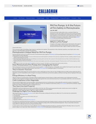 PA Fire Pumps Is It the Future of Fire Safety in Pennsylvania