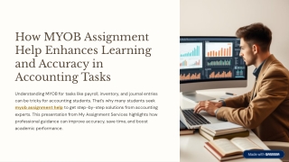How MYOB Assignment Help Enhances Learning and Accuracy in Accounting Tasks