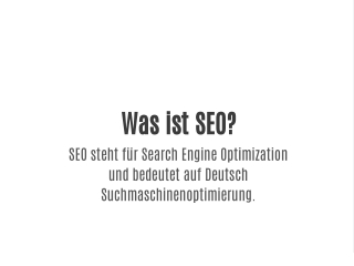 Was ist SEO?