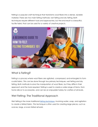 Understanding Wet Felting vs Dry Felting: Felting Techniques – Felt and Yarn