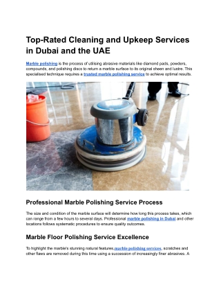 Top-Rated Cleaning and Upkeep Services in Dubai and the UAE